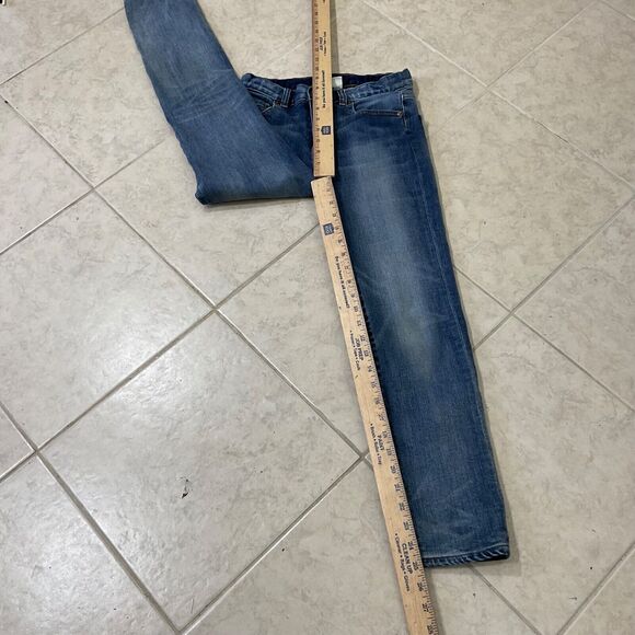 Crew Cuts Kids Distressed Ticking Lined Jeans/Denim, Size: 10 Blue - Picture 12 of 13